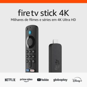 Fire TV Stick 4K | Streaming com Dolby Vision/Atmos e suporte a wi-fi 6 | Com Alexa e comandos de TV