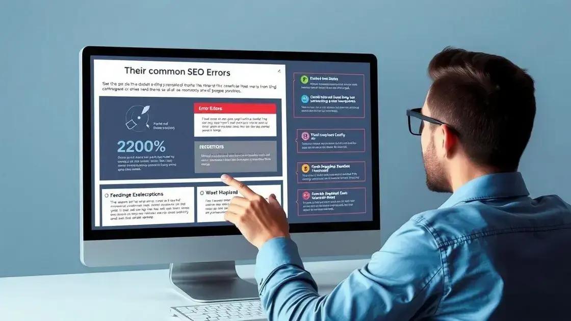 Erros comuns em serviços de SEO