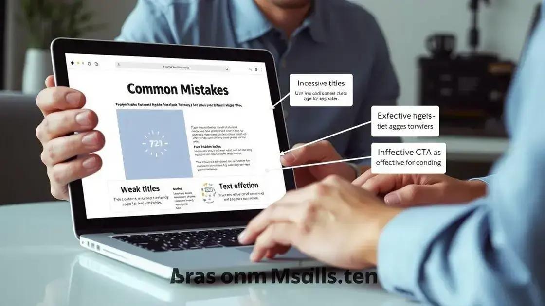 Erros comuns na criação de landing pages